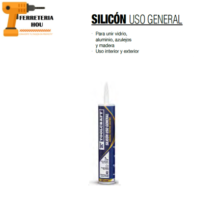 SILICON TRANSPARENTE 300 ML TOOLCRAFT TC0316