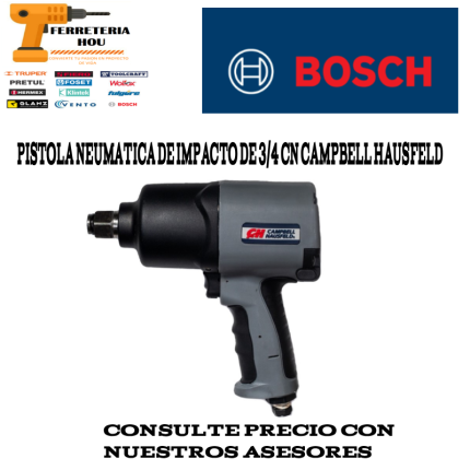 PISTOLA NEUMATICA DE IMPACTO DE 3/4  CAMPBELL HAUSFELD